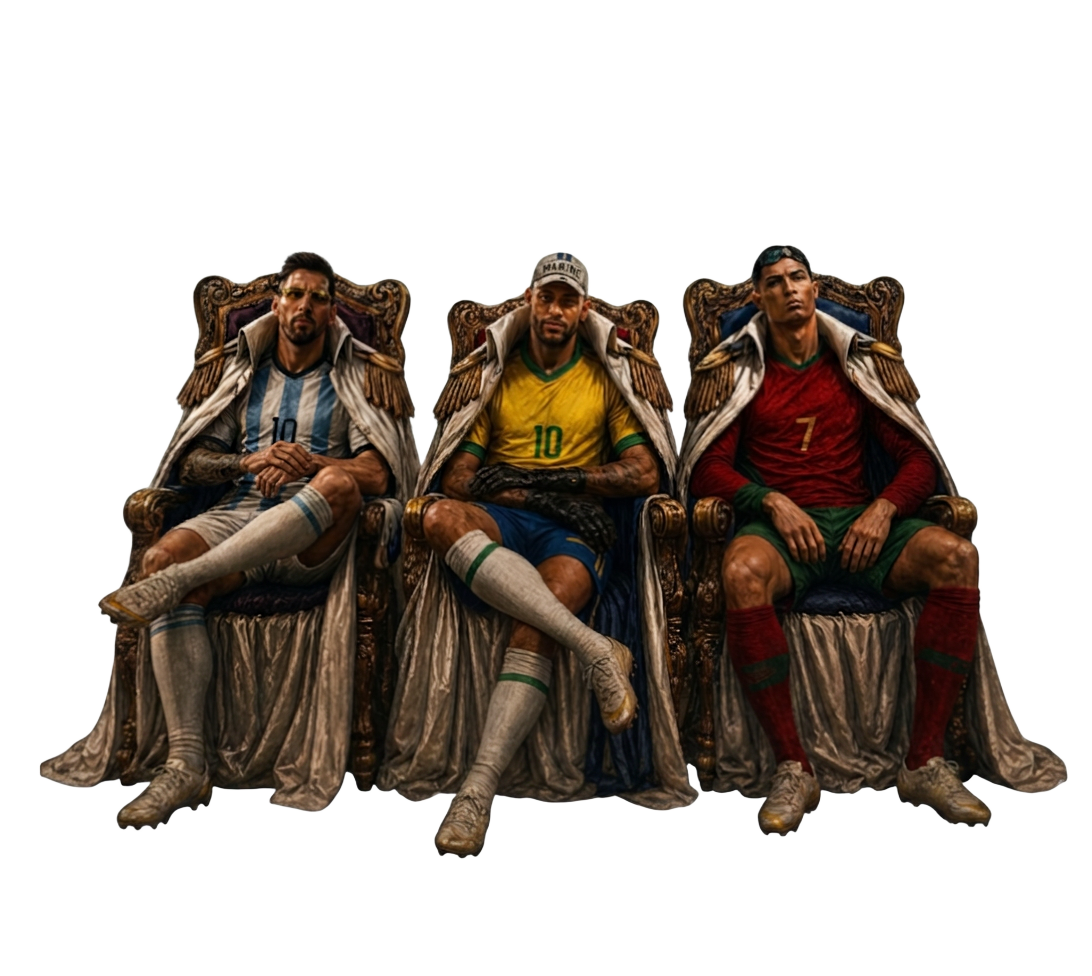 FUT Royalty — three crowned football kings on golden thrones